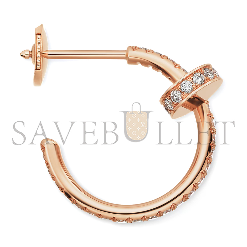 CARTIER JUSTE UN CLOU HOOP EARRINGS, SMALL MODEL, PAVED B8301429